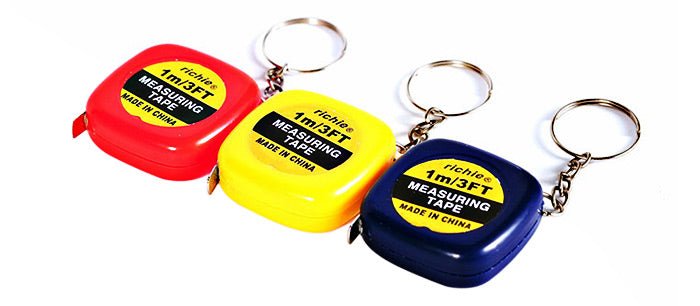 1M Mini Measuring Tape With Key Buckle Portable Random Color Hand Tools With Centimeter And Inch Scale - Todofix hogar