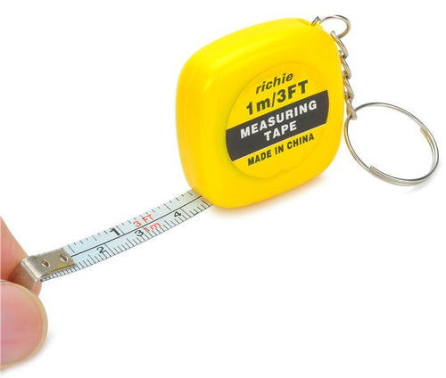 1M Mini Measuring Tape With Key Buckle Portable Random Color Hand Tools With Centimeter And Inch Scale - Todofix hogar