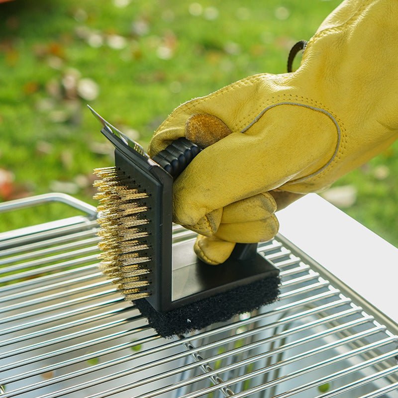 All In One Grill Scraper And Steel Brush Tool - Todofix hogar