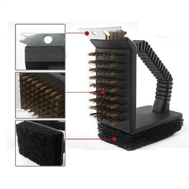 All In One Grill Scraper And Steel Brush Tool - Todofix hogar