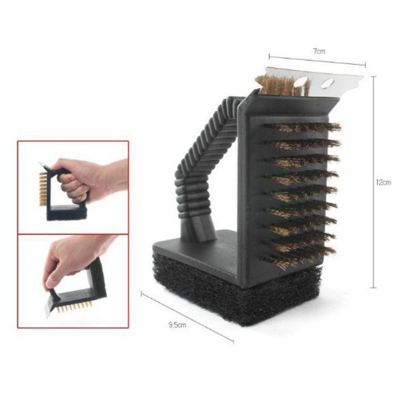 All In One Grill Scraper And Steel Brush Tool - Todofix hogar