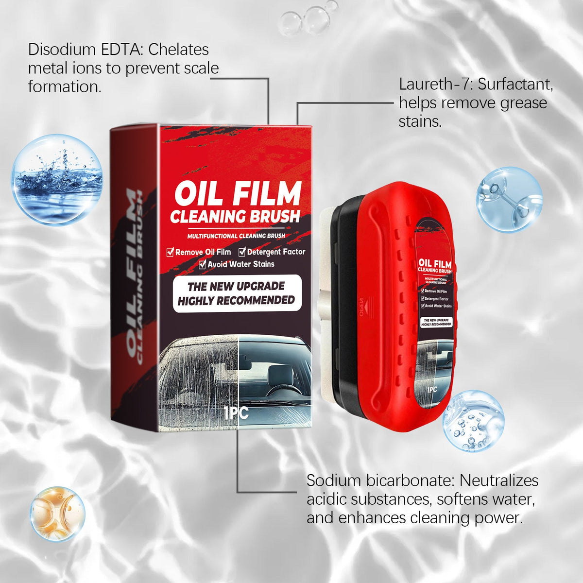 English Color Box Windshield Glass Protector Detergent Kit Decontamination Cleaning Window Rainproof Car Window Cleaning Brush - Todofix hogar