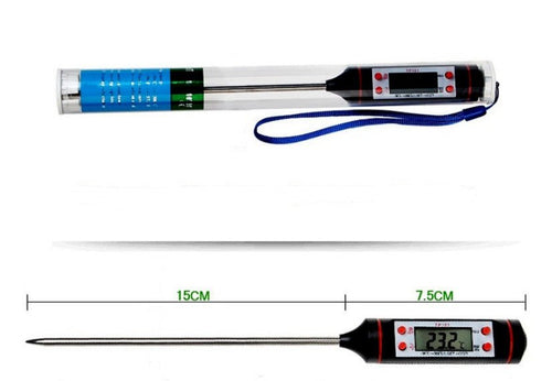 Kitchen oil thermometer kitchen barbecue baking temperature measurement electronic food thermometer - Todofix hogar
