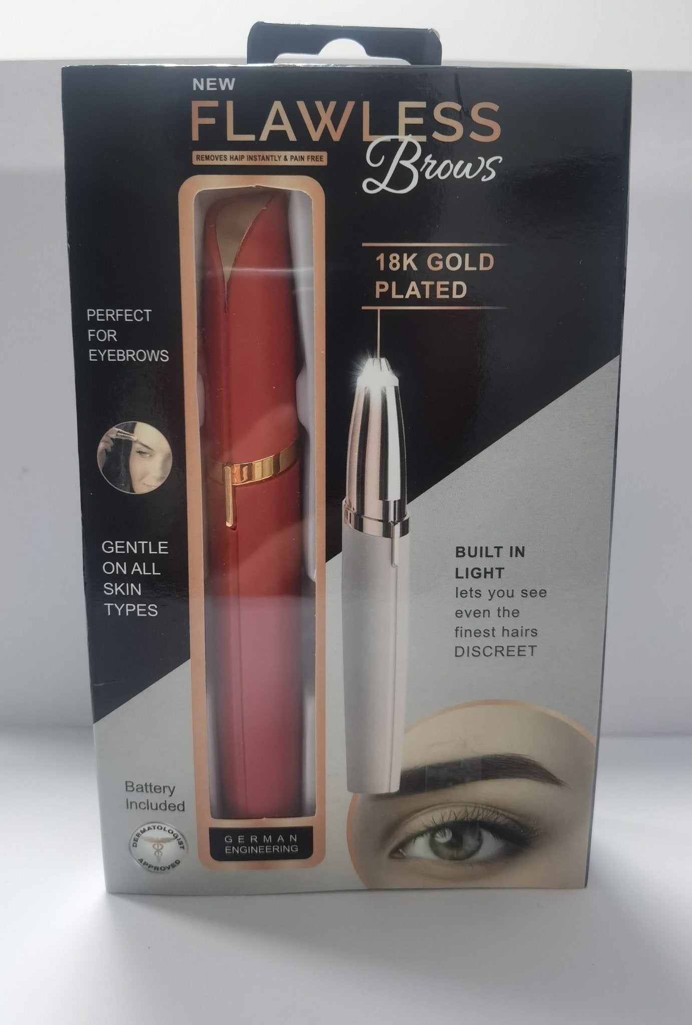 Mini Electric Eyebrow Trimmer Lipstick Brows Pen Hair Remover Painless Razor Epilator with LED Light - Todofix hogar