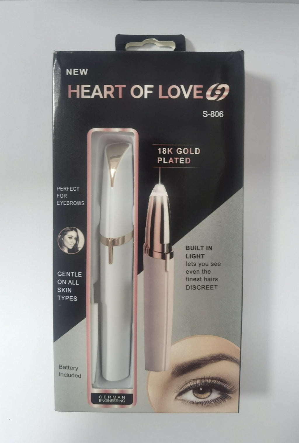 Mini Electric Eyebrow Trimmer Lipstick Brows Pen Hair Remover Painless Razor Epilator with LED Light - Todofix hogar