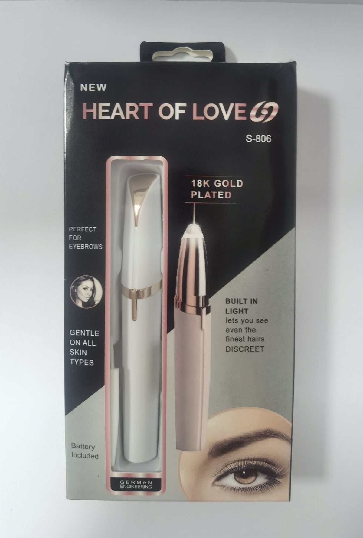 Mini Electric Eyebrow Trimmer Lipstick Brows Pen Hair Remover Painless Razor Epilator with LED Light - Todofix hogar
