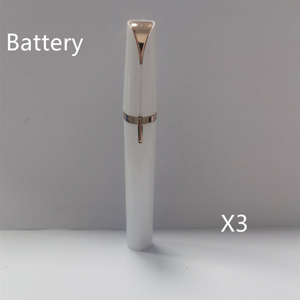 Mini Electric Eyebrow Trimmer Lipstick Brows Pen Hair Remover Painless Razor Epilator with LED Light - Todofix hogar