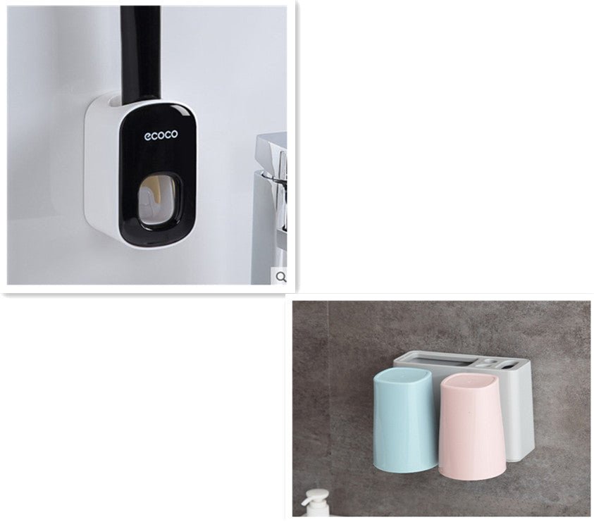 Wall Mounted Automatic Toothpaste Holder Bathroom Accessories Set Dispenser - Todofix hogar