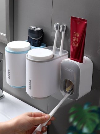 Wall Mounted Automatic Toothpaste Holder Bathroom Accessories Set Dispenser - Todofix hogar