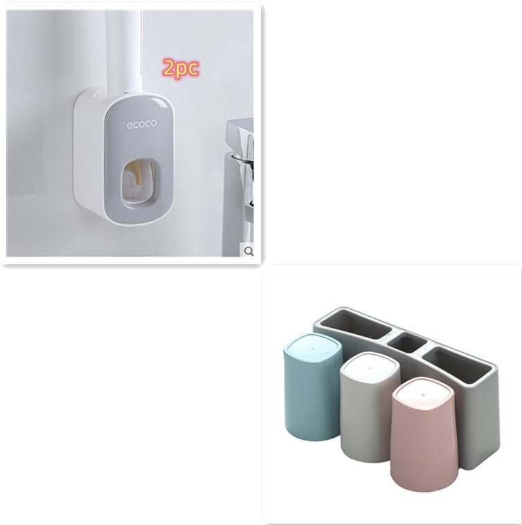 Wall Mounted Automatic Toothpaste Holder Bathroom Accessories Set Dispenser - Todofix hogar